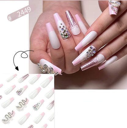 24 Pcs French Style Romantic Art Dating Nail Sets