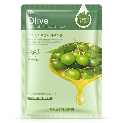 Skin Care Natural Fruit Plant Facial Mask Moisturizing Oil- Aloe Sheet Face Mask