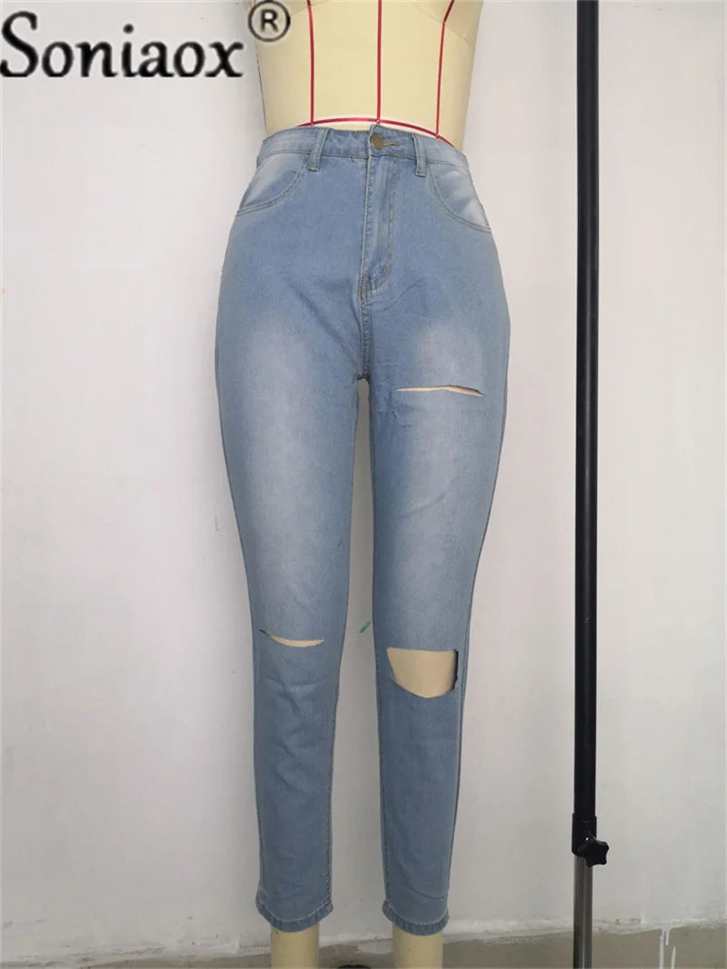 Dania Blue Ripped Jeans