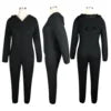 Winter Loungewear Plus Size Fleece Pajama Zipper Hoodie Sleepwear Onesie Pajamas Jumpsuits a Thick Slim-fit Winter Adult Onesie