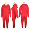 Winter Loungewear Plus Size Fleece Pajama Zipper Hoodie Sleepwear Onesie Pajamas Jumpsuits a Thick Slim-fit Winter Adult Onesie