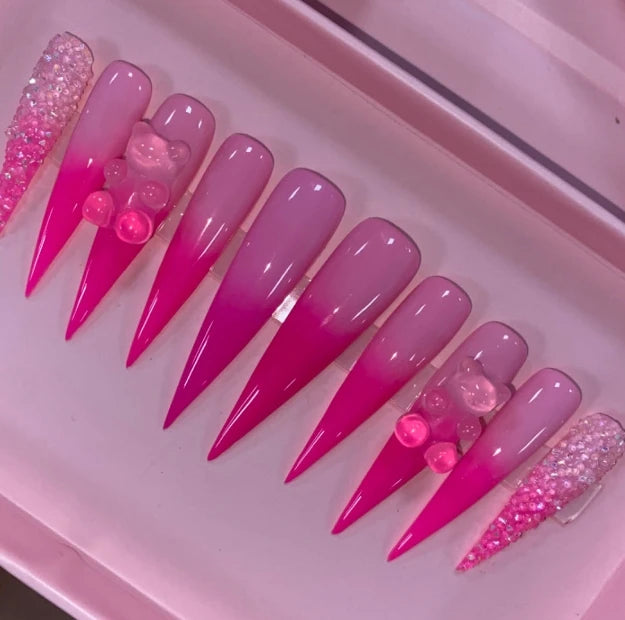 Exclusive Elegant French Design Private Label Short Matte Handmade Press Nails Fake Full Cover Rhinestone Acrylic Artificial