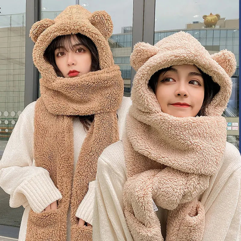 Cute Bear Ear Fleece Hats