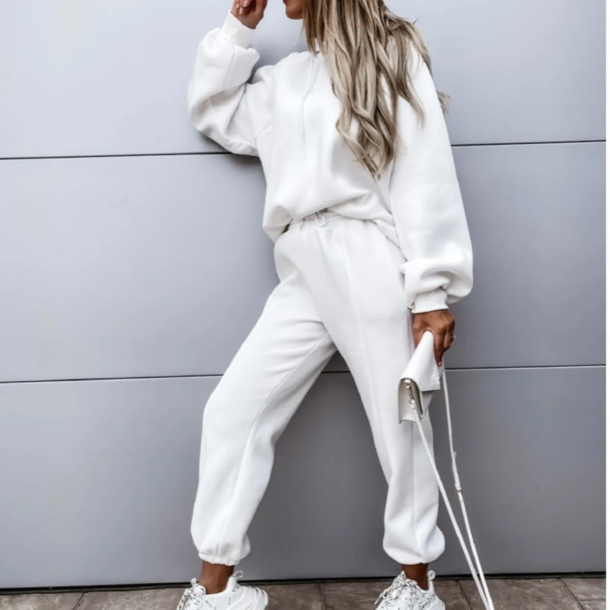 Angela Women Hooded Tracksuit Sports 2 Pieces Set (Streetwear)