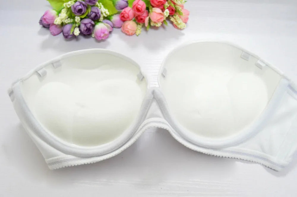 Strapless Wedding Multiway Bralette Add 2 Cup Super Padded Push Up Bra (Size 32 34 36 38 40 A B C D)