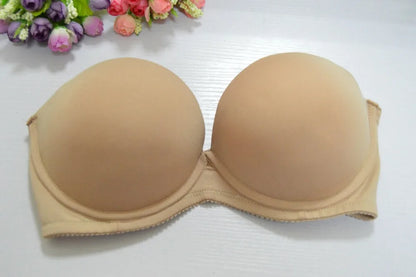 Strapless Wedding Multiway Bralette Add 2 Cup Super Padded Push Up Bra (Size 32 34 36 38 40 A B C D)