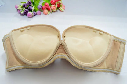 Strapless Wedding Multiway Bralette Add 2 Cup Super Padded Push Up Bra (Size 32 34 36 38 40 A B C D)