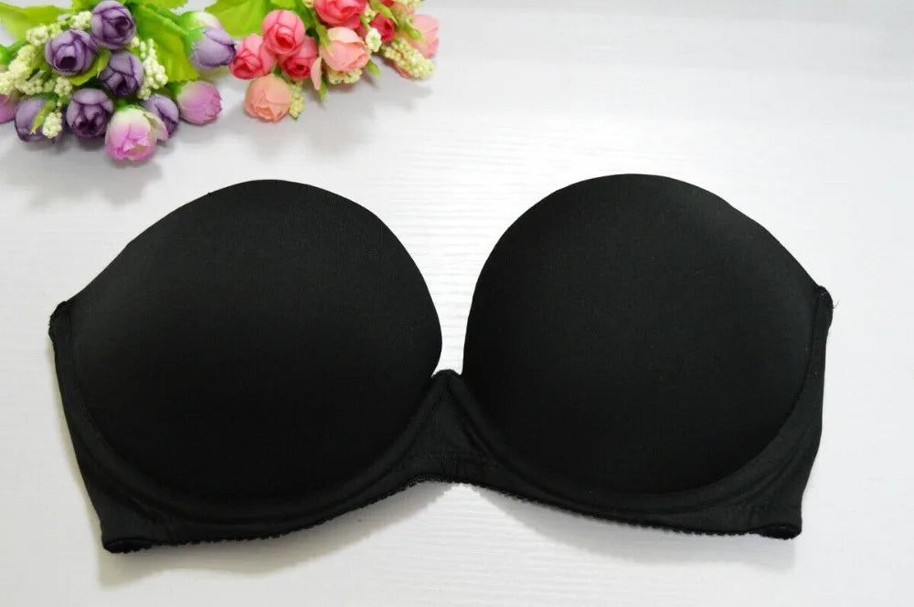 Strapless Wedding Multiway Bralette Add 2 Cup Super Padded Push Up Bra (Size 32 34 36 38 40 A B C D)