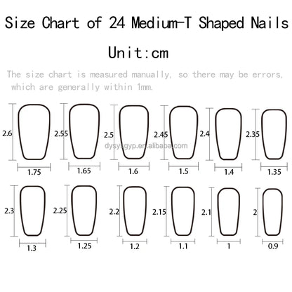 24pcs 3D Dimensional French Square Sky Blue ABS Acrylic Press-on Full Cover Fingernails Minimalist Luxury