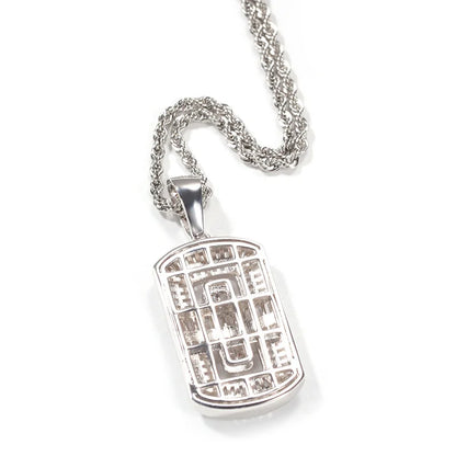 Micro Paved AAA+ Cubic Zirconia Geometric Square Pendants Necklaces