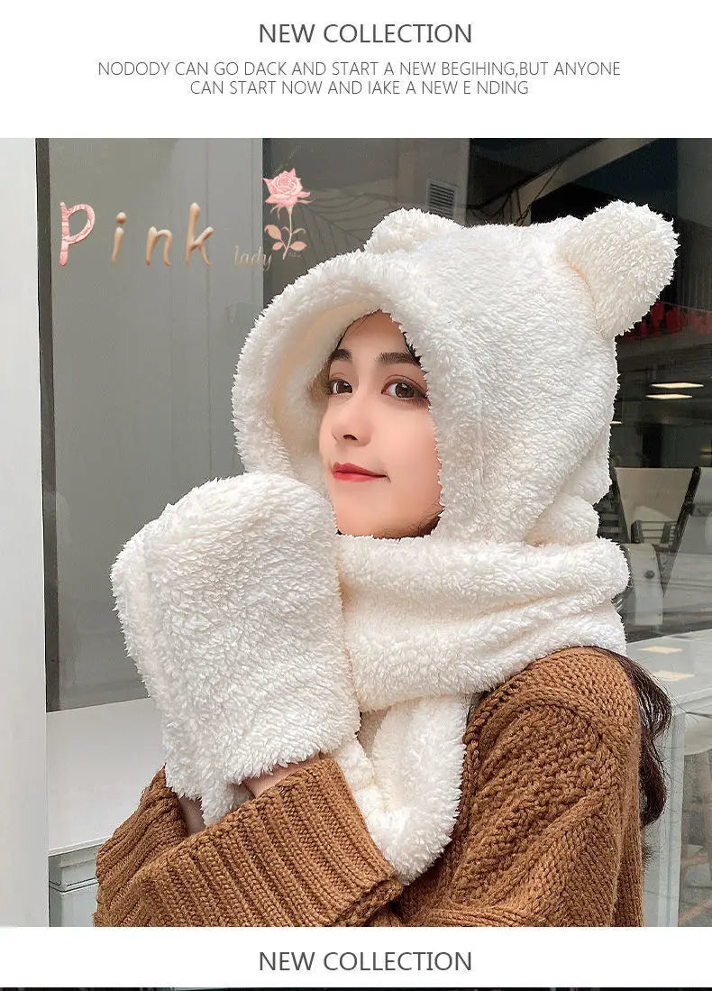 Cute Bear Ear Fleece Hats