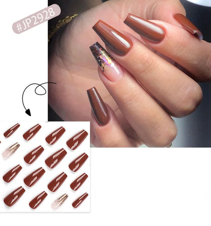 24 Pcs French Style Romantic Art Dating Nail Sets