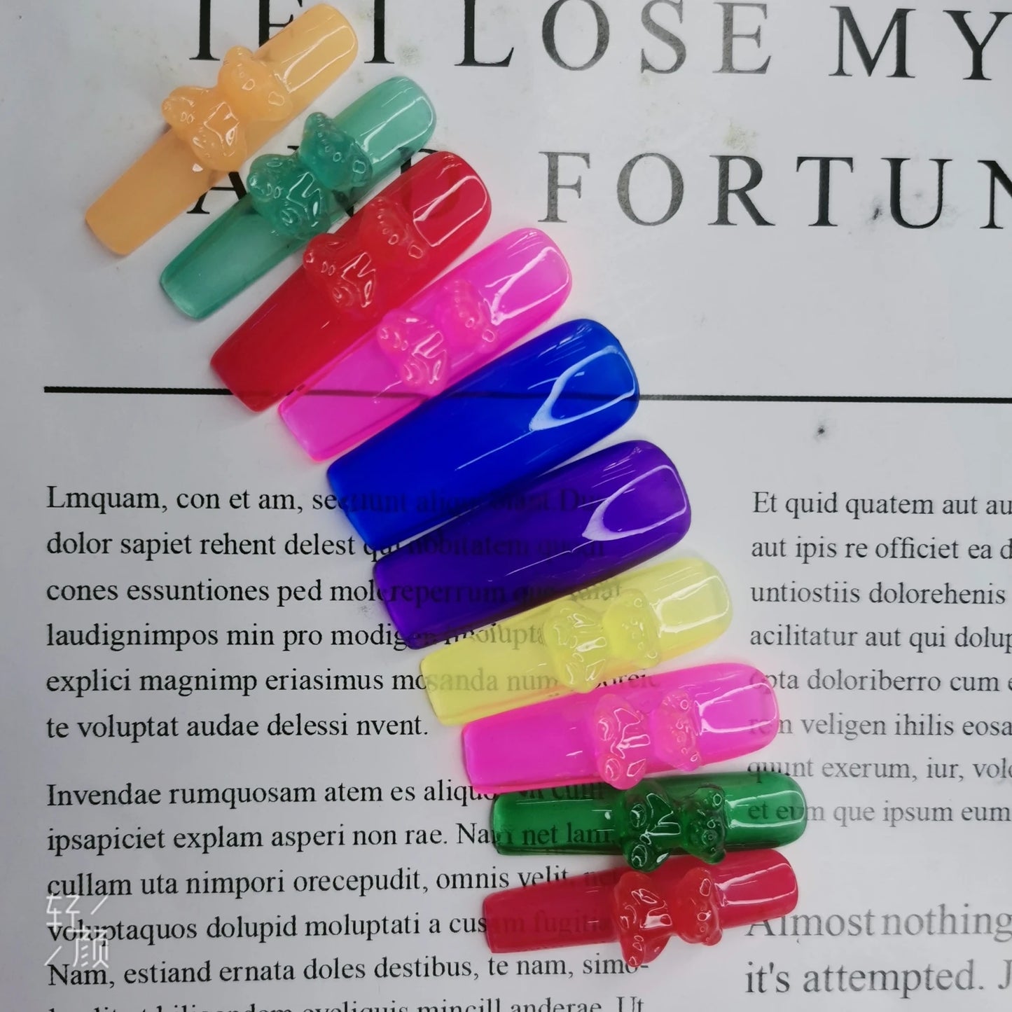 French Press on Nails Acrylic Hand Painted Designer Private Label Logo Customized Packaging Artificial Fingernails