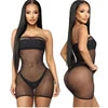 Hot Rhinestones Lingerie Diamond Fishnet Dress