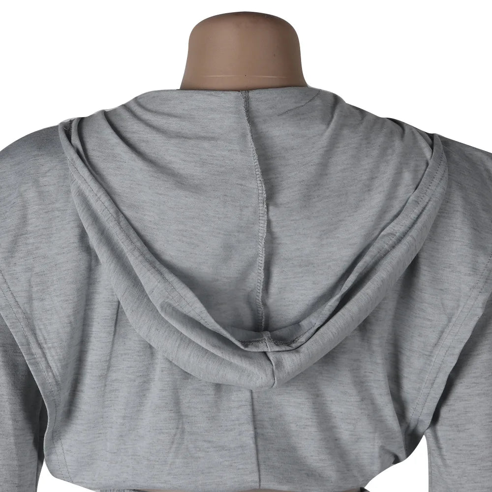 Solid Long Sleeve Two piece Sweatsuit Sets