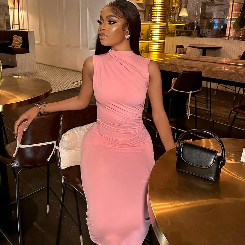 Waist Ruched Casual Dresses