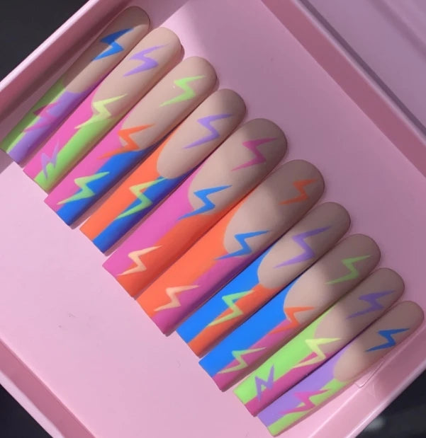 Exclusive Elegant French Design Private Label Short Matte Handmade Press Nails Fake Full Cover Rhinestone Acrylic Artificial