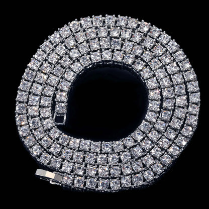 New Classical 4MM Tennis Chain Iced Out Necklace  8/18/20/24/inch Choker Gift