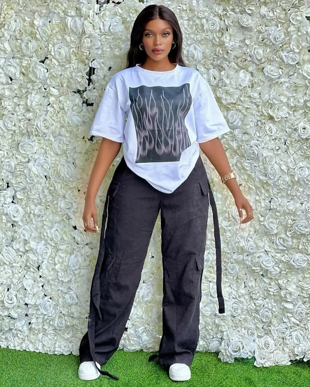 T-shirt With Trouser Set for Daily Dressing