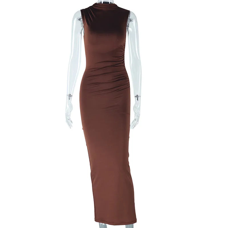 Waist Ruched Casual Dresses