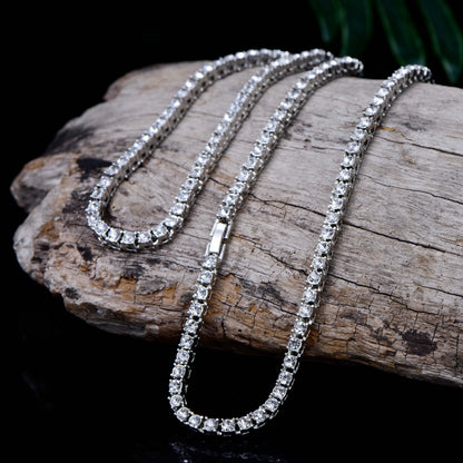New Classical 4MM Tennis Chain Iced Out Necklace  8/18/20/24/inch Choker Gift
