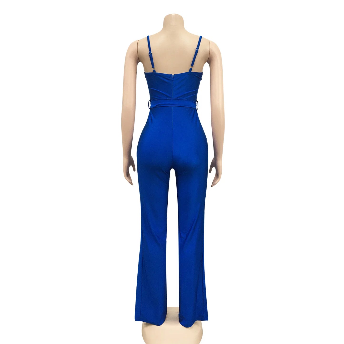 Spaghetti Strap Sleeve Straight Jumpsuits