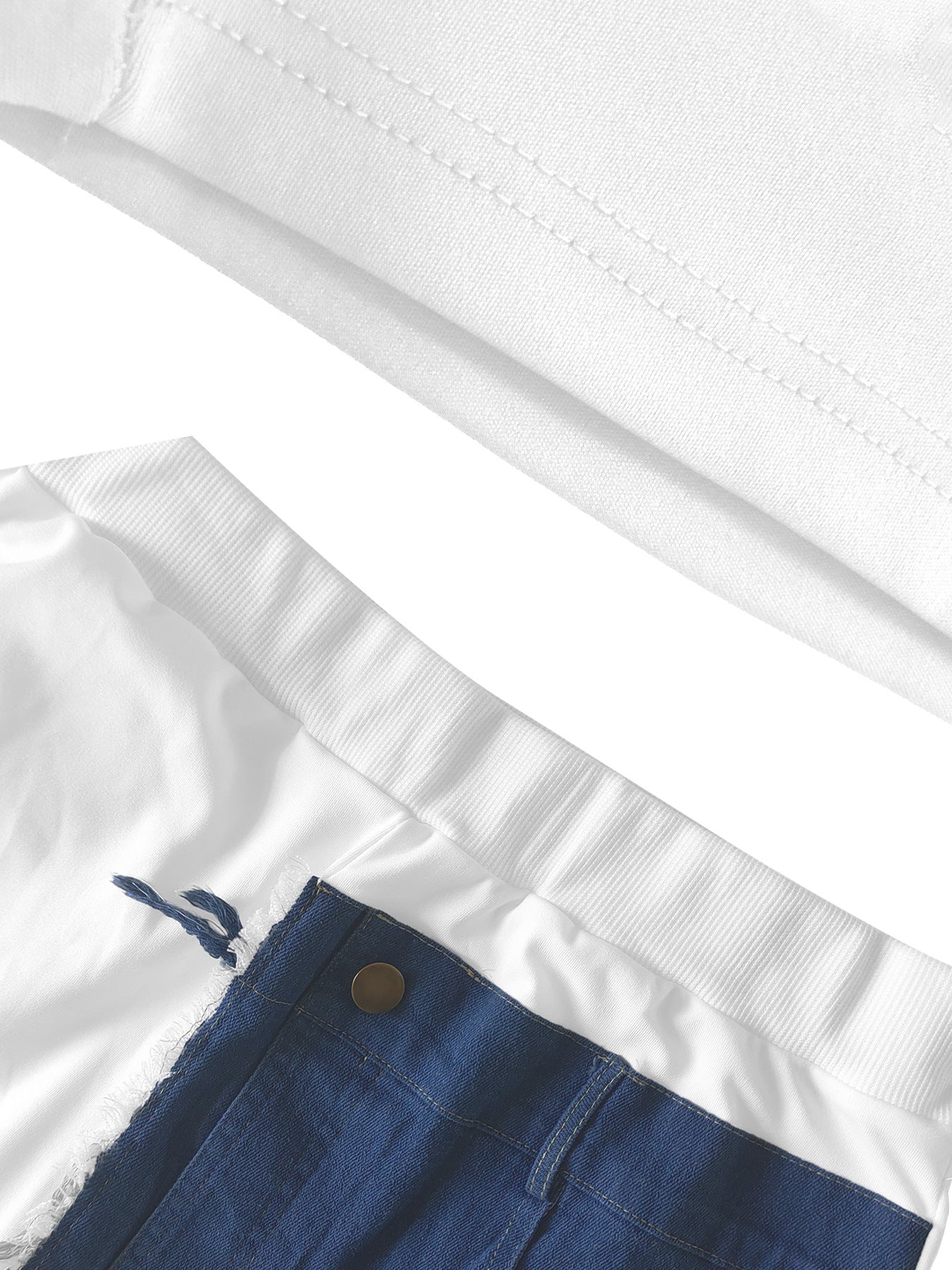 Patchwork T-shirt + Shorts Active Two Piece Sets