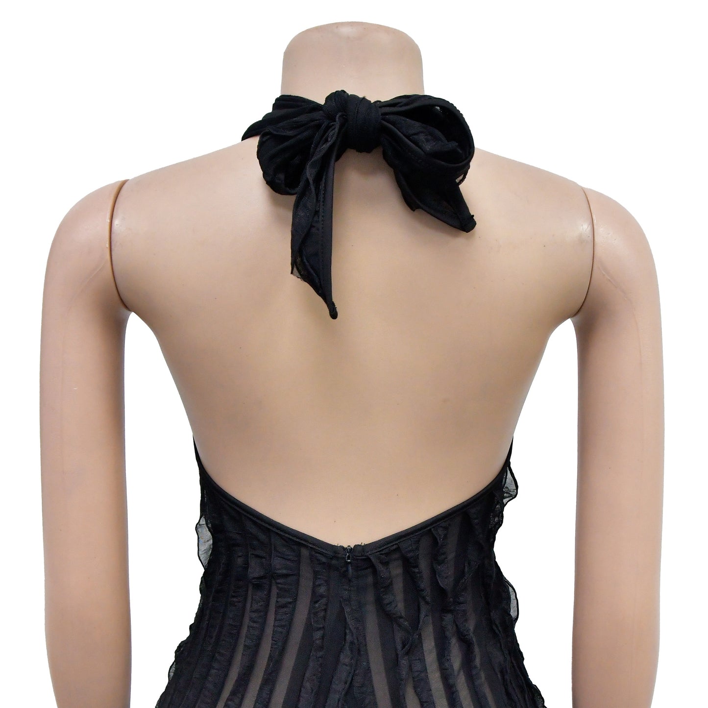 Ruffles Deep V-neck Halter Backless Wide Leg Jumpsuits