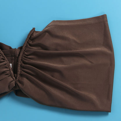 Off Shoulder Crop Top + Low Waist Maxi Skirt Outfits