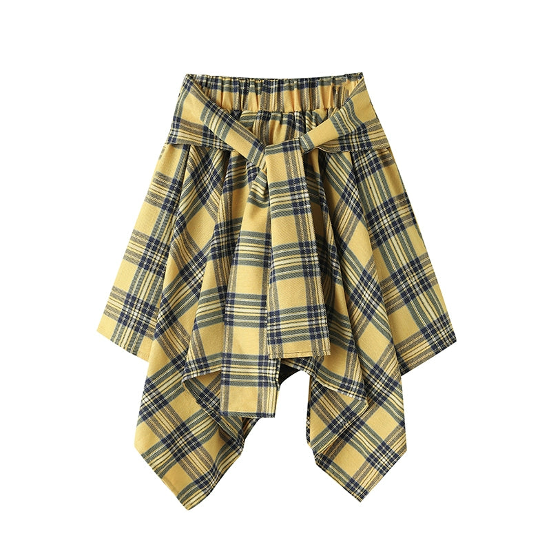 Casual Loose Youth Hip Hop Style Top + Skirt Sets Outfit