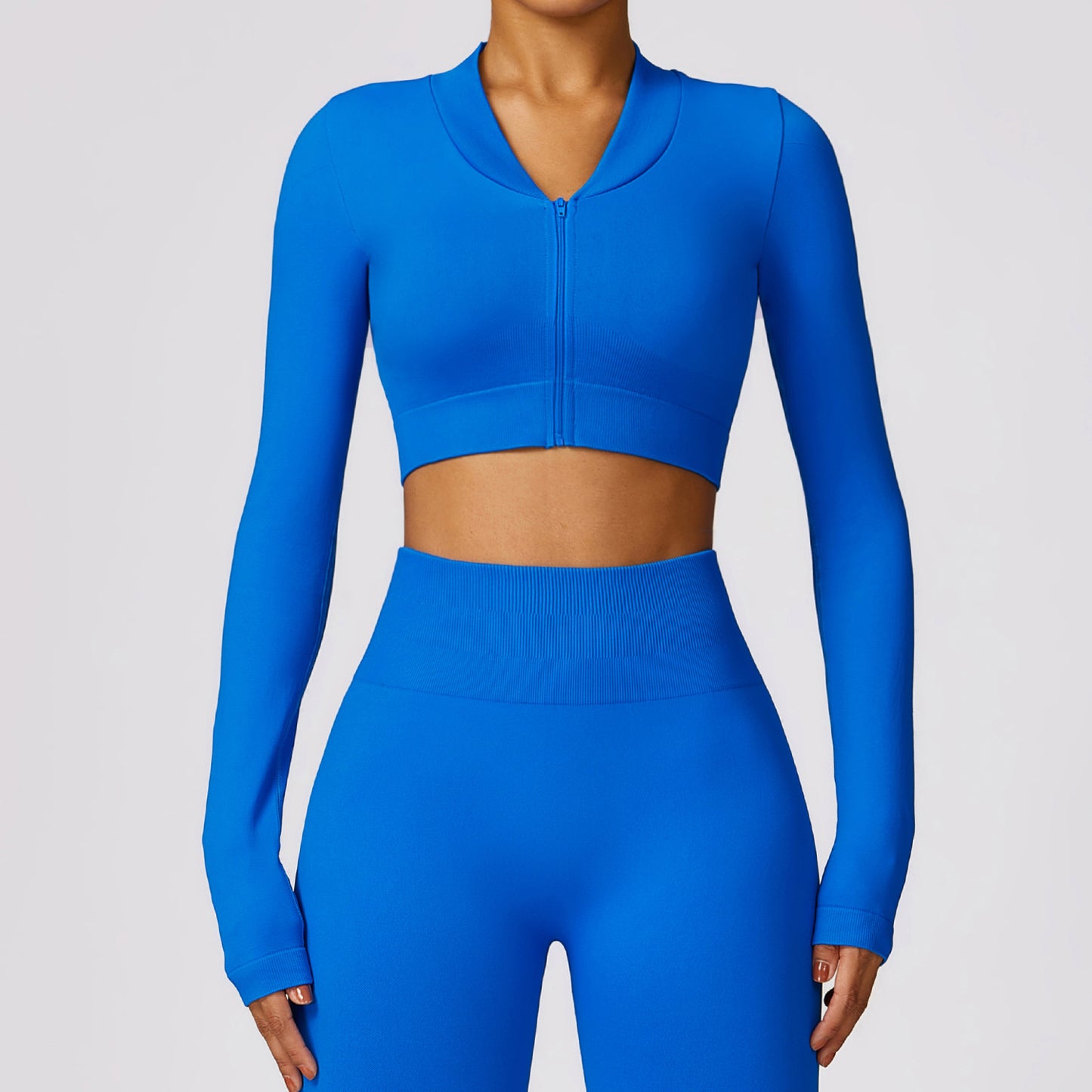 Winter Tight Seamless Long-sleeved Yoga Jacket