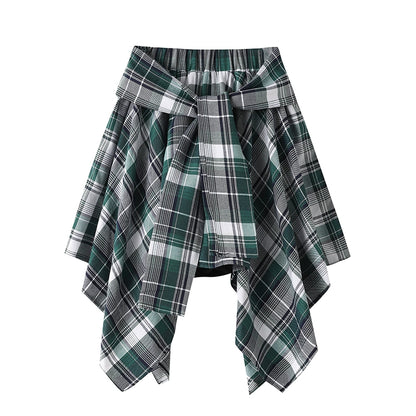 Casual Loose Youth Hip Hop Style Top + Skirt Sets Outfit