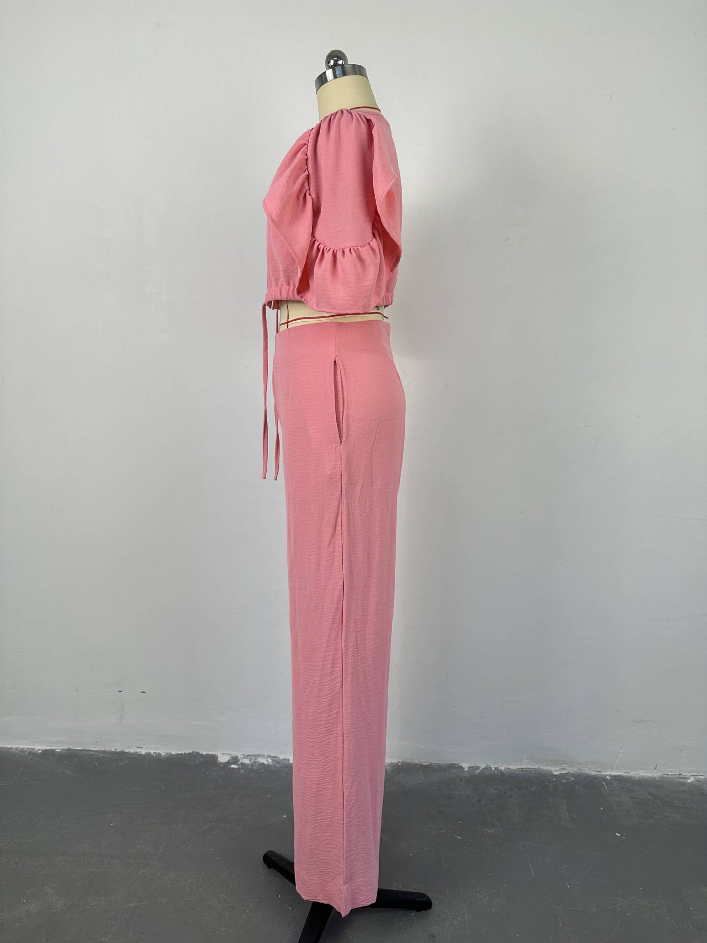 Billiaxz Tie Up Top Wide Leg Pants