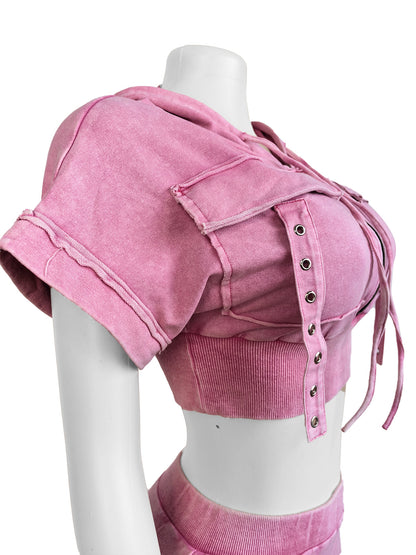 Short Sleeve Jacket + Bodycon Midi Skirts 2 Piece Sets