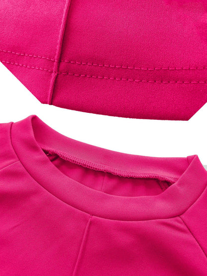 Patchwork T-shirt + Shorts Active Two Piece Sets