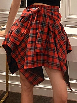 Casual Loose Youth Hip Hop Style Top + Skirt Sets Outfit