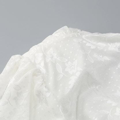 High Quality Lace Draped Bodycon Mini Dress + Gloves