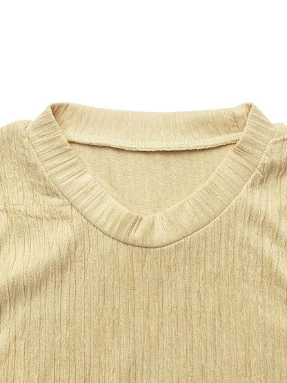 Streetwear Solid Top + Pant Matching Sets