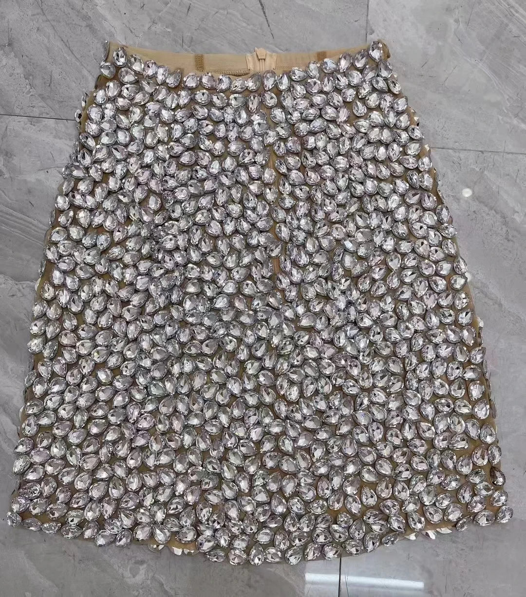 Alisa Spandex 1PCS Shining Luxury Full Crystals Hip Wrap Mini Skirts