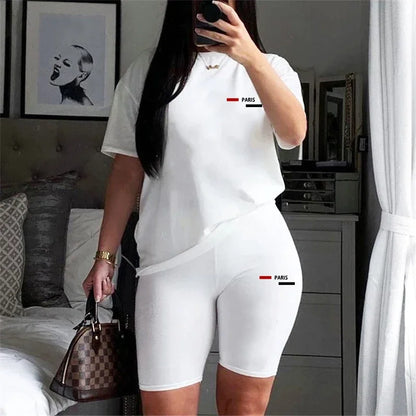 Daily O-Neck Short Sleeve + Shorts Matching Sets