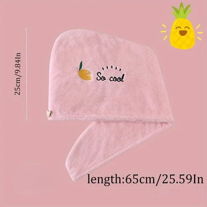 Quick Dry Shower Cap Turban for Women Girls Bathroom Super Absorbent Soft Towel Hair Dry Wrap Bonnets Cute Hair Drying Towel