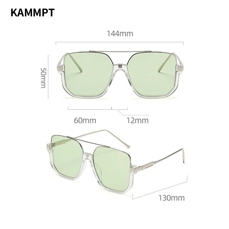 Oversized Square Design Uv400 Sunglasses