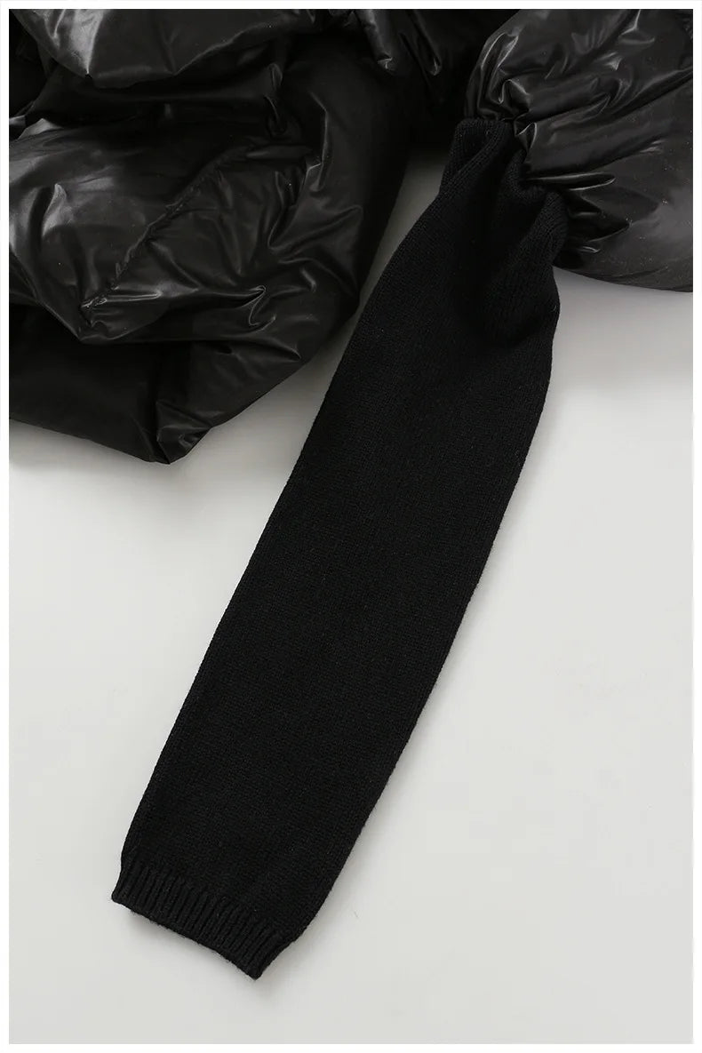 Cotton-padded Coat Lapel Loose Zipper Solid Color Coats