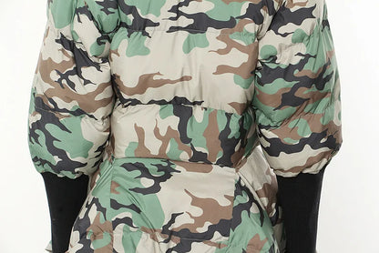 Cotton-padded Coat Lapel Loose Zipper Solid Color Coats