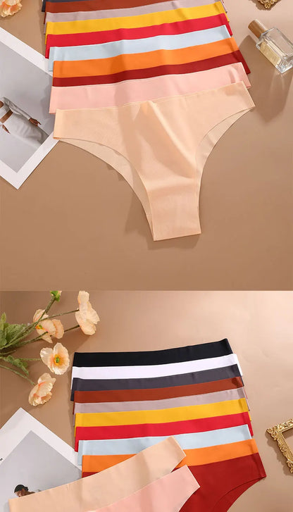 8Pcs/Set Seamless Underwear Low Waisted Brazilian Intimates Panties