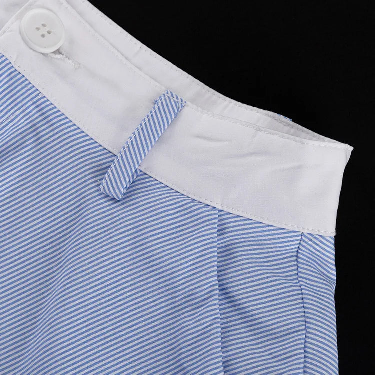 Lace Trim Crop Top + High Waist Flare Skirt Set