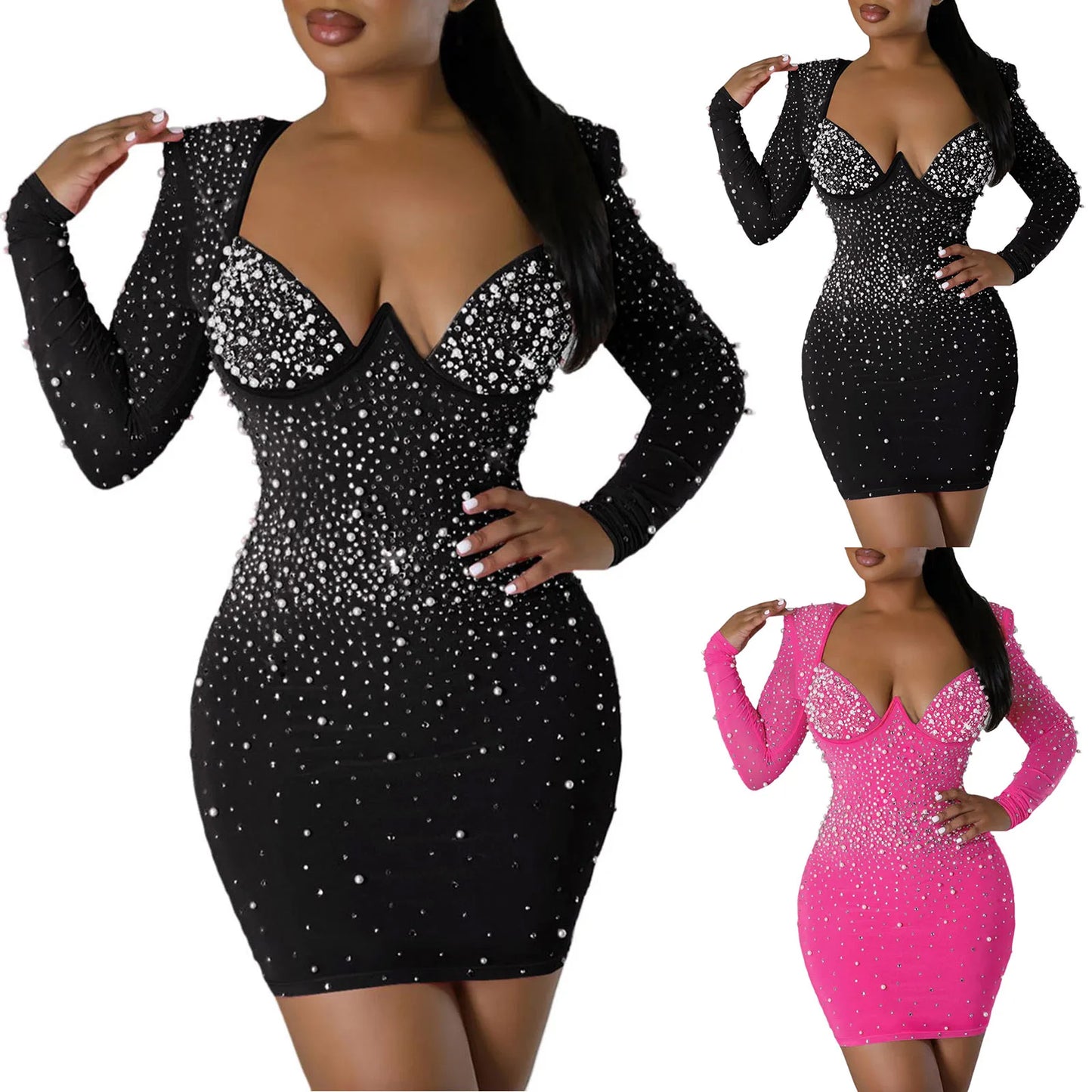 Nia New Long Sleeved Dresses (Elegant)