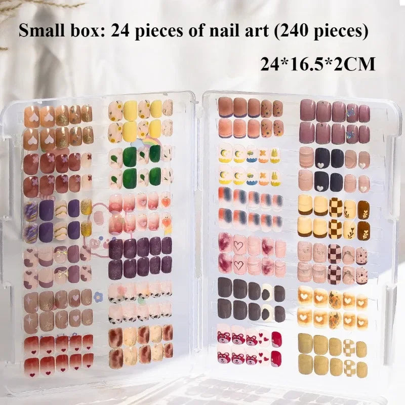 Nail Wear Storage Box Dustproof Transparent Storage Book Nail Plate Style Works Display Color Card Book Nails Supplies tool new