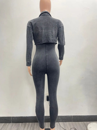 Matching Set Jacket + Jumpsuit Overalls