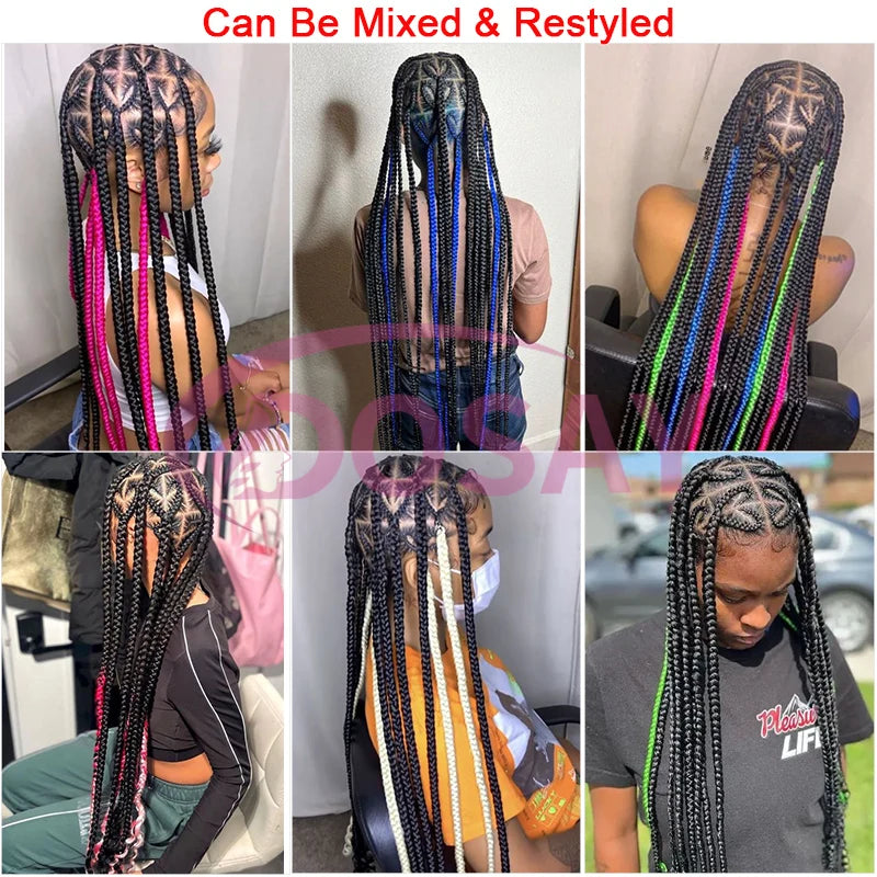 "On Sale"  Heart Box Braids Lace Wig 36 Inches Synthetic Lace Braided Wigs Cornrow Braids Lace Front Wigs For Black Women Clearance